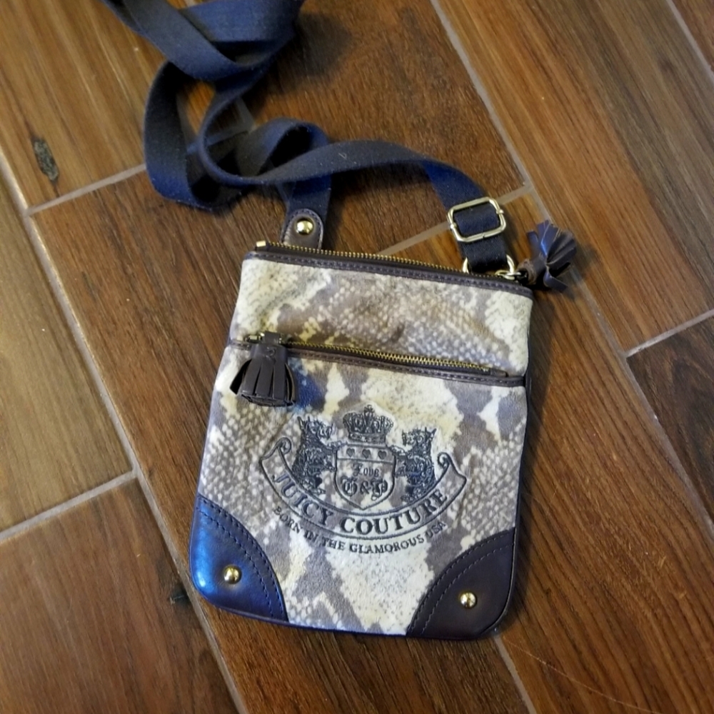 Y2K Juicy Couture Snake Print Velvet Crossbody